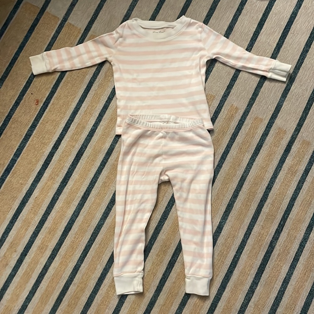 Kissy kissy 18-24m pink and white striped pajama